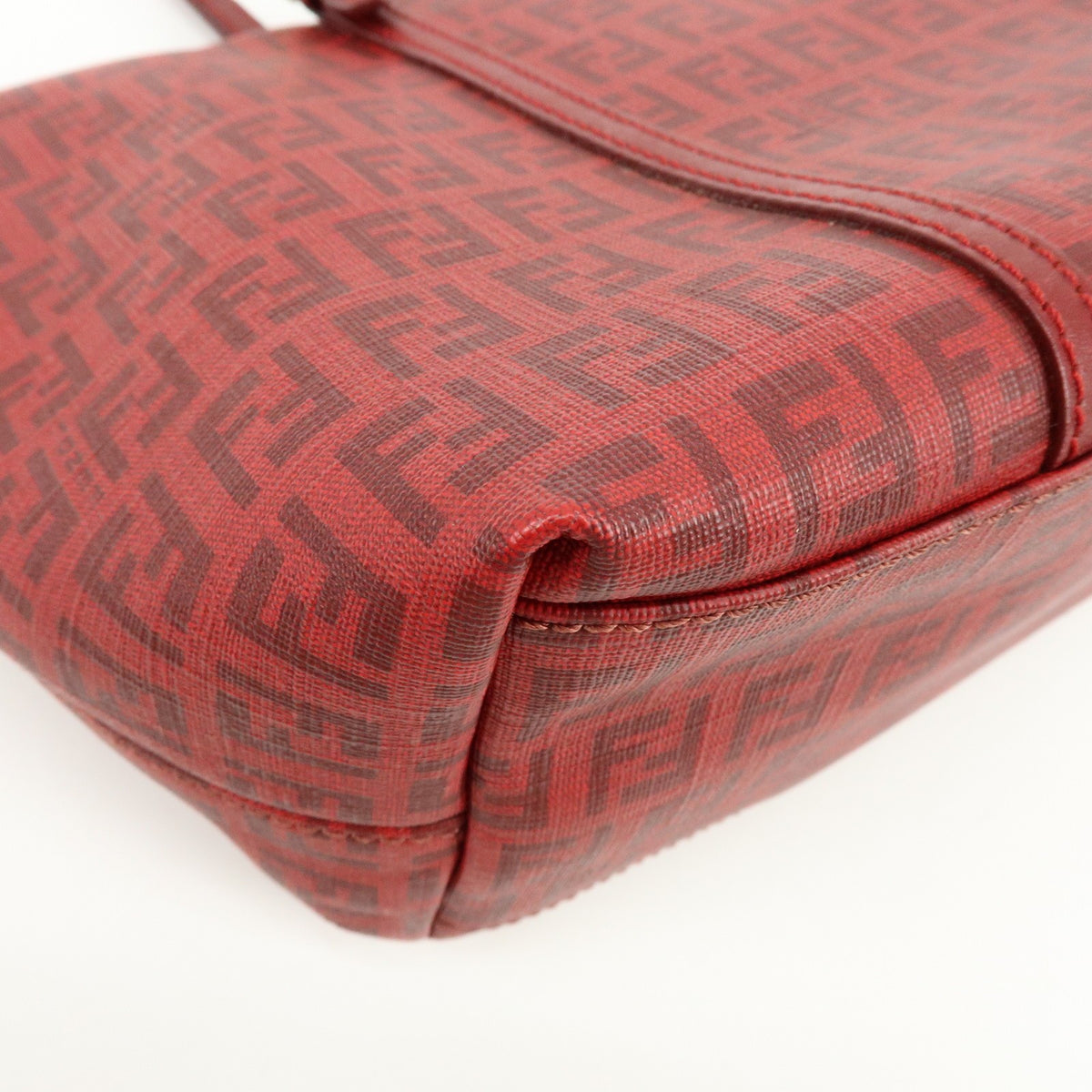 Fendi Superstar Zucchino Coated Canvas Red Pvc Tote Bag Bag (Pre-Owned)