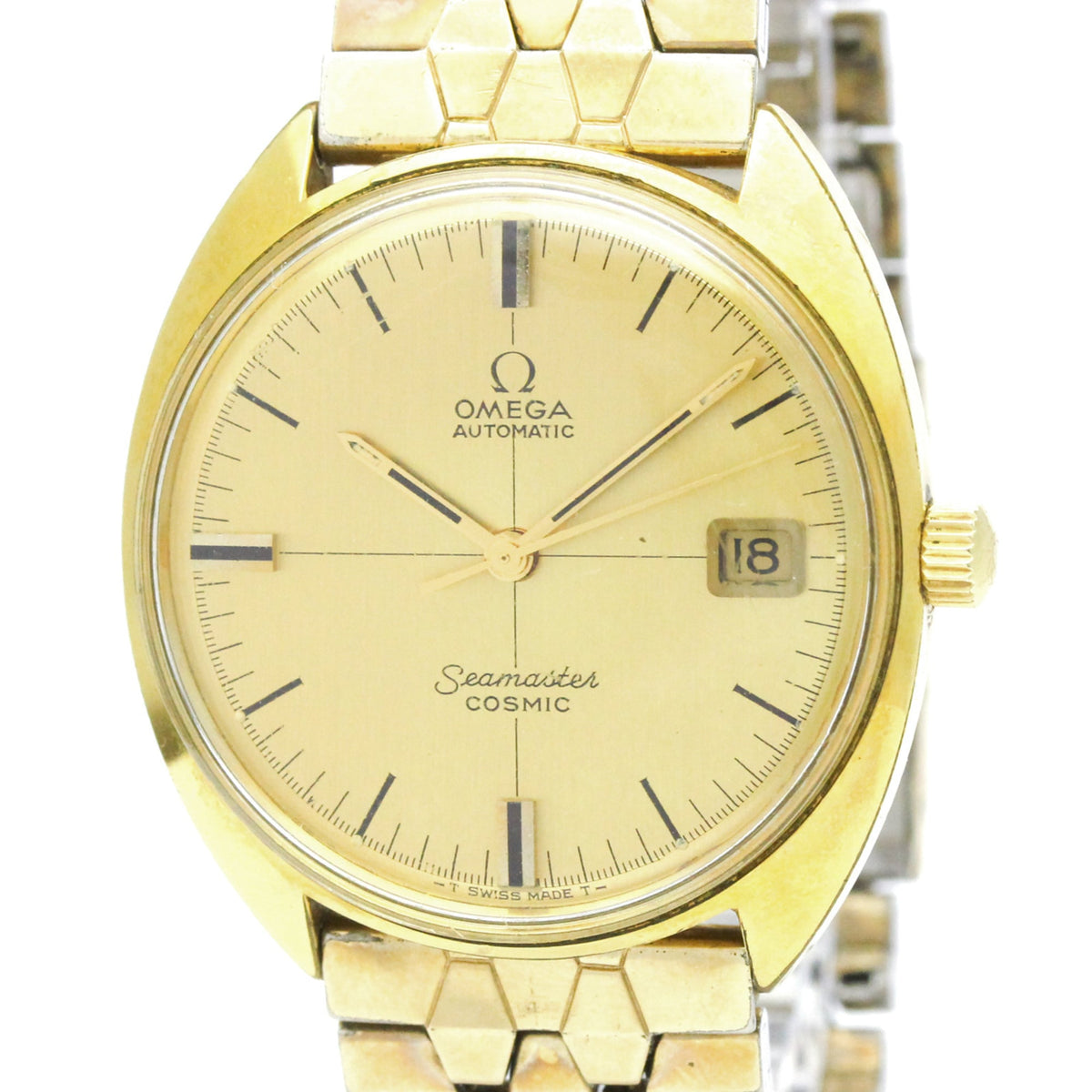 Omega Seamaster Cosmic Automatic Gold Plated Watch (Pre-Owned)