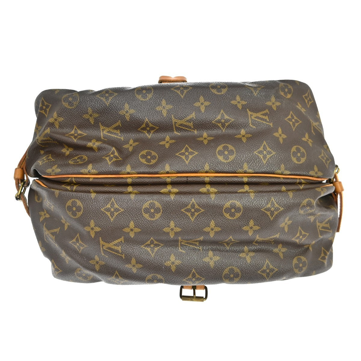 Louis Vuitton Saumur Monogram Canvas Brown Canvas Handbag (Pre-Owned)