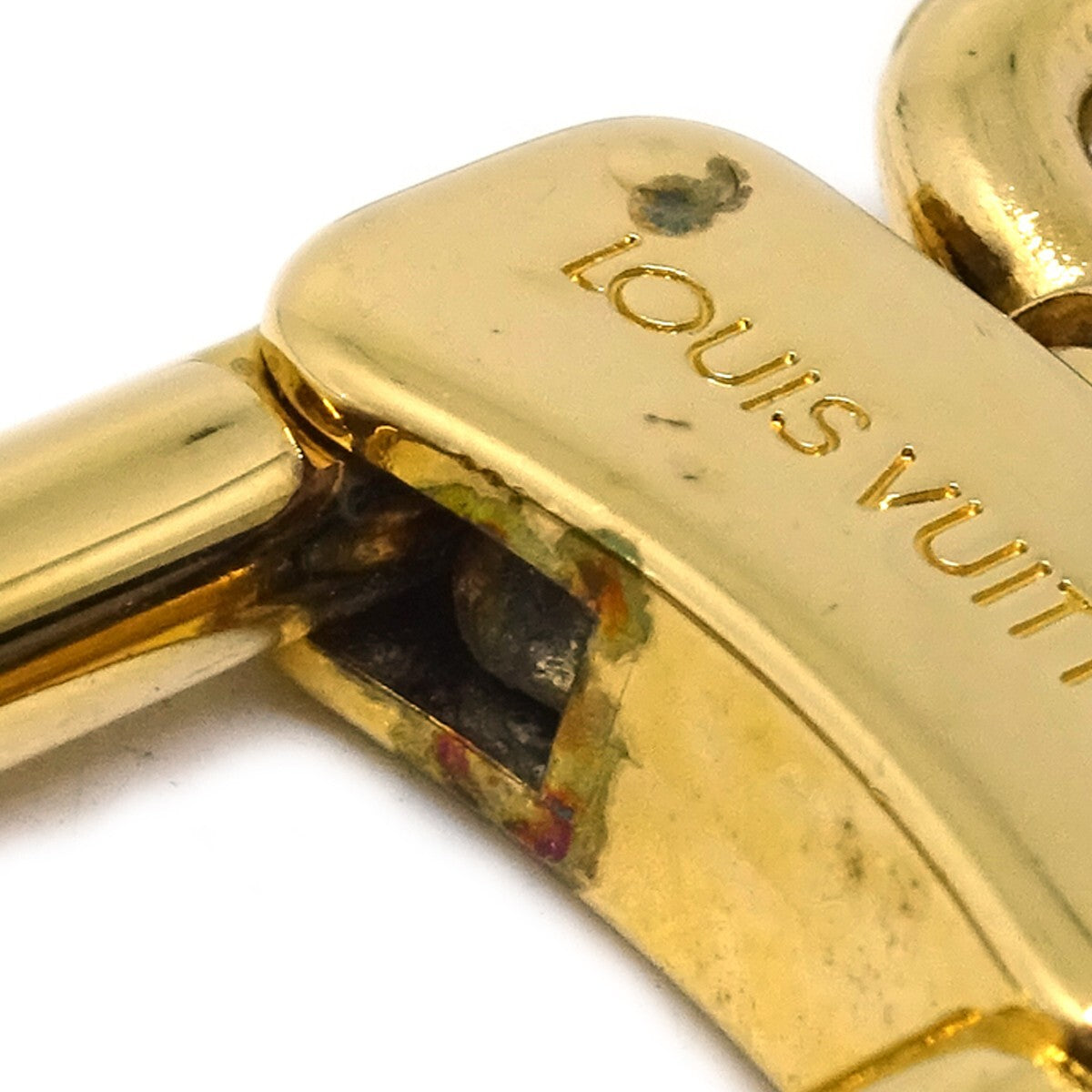 Louis Vuitton Bolt Pochette Extender Keychain Metal Gold Gold_Plated Charms And Keychains Accessory (Pre-Owned)