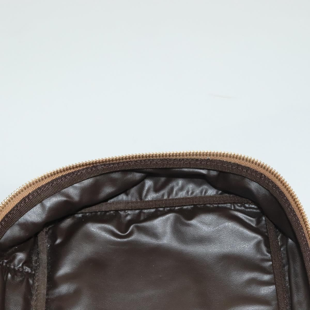 Celine Vintage Toiletry Macadam Coated Canvas Beige Canvas Toiletry Case Accessory (Pre-Owned)