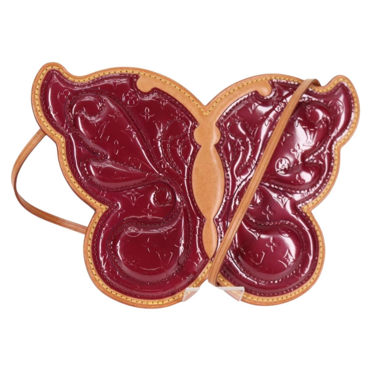 Louis Vuitton Conte De Fees Butterfly Monogram Vernis Burgundy Patent_Leather Clutche & Pouche Bag (Pre-Owned)