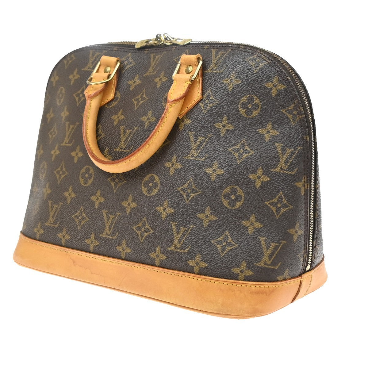 Louis Vuitton Alma Monogram Canvas Brown Canvas Handbag (Pre-Owned)