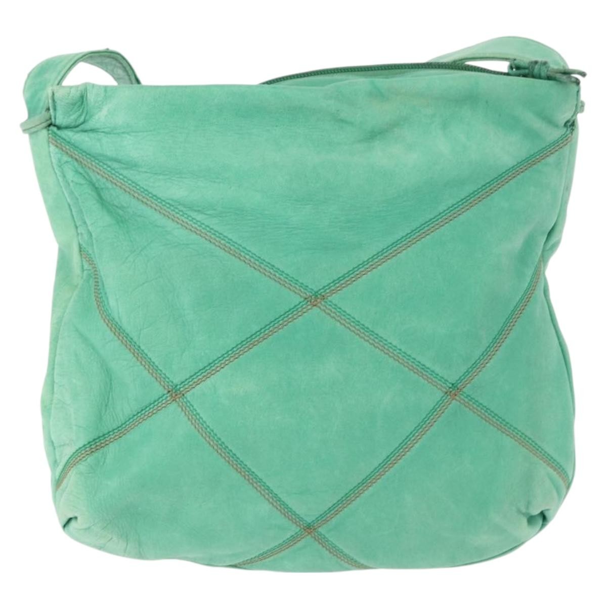 Loewe Vintage Leather Green Leather Shoulder Bag Bag (Pre-Owned)