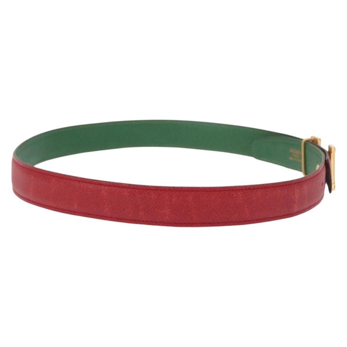 Hermes Constance Belt Leather Red Leather Belts Accessory (Pre-Owned)