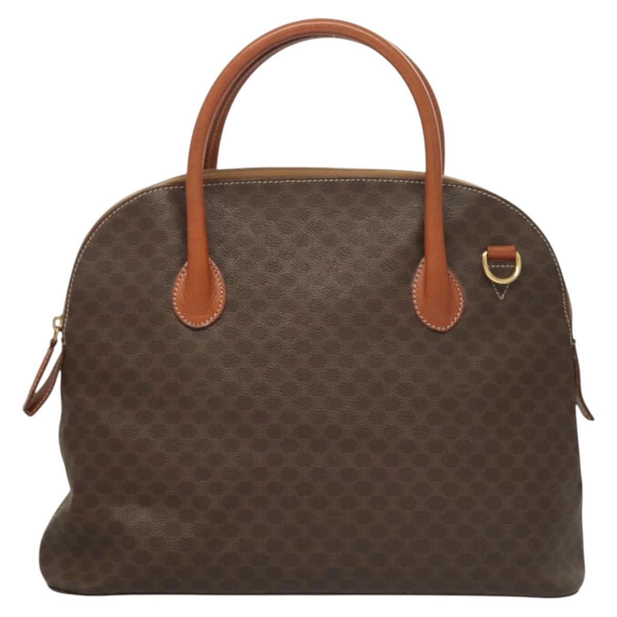 Celine Macadam Macadam With Leather Brown Canvas Handbag (Pre-Owned)