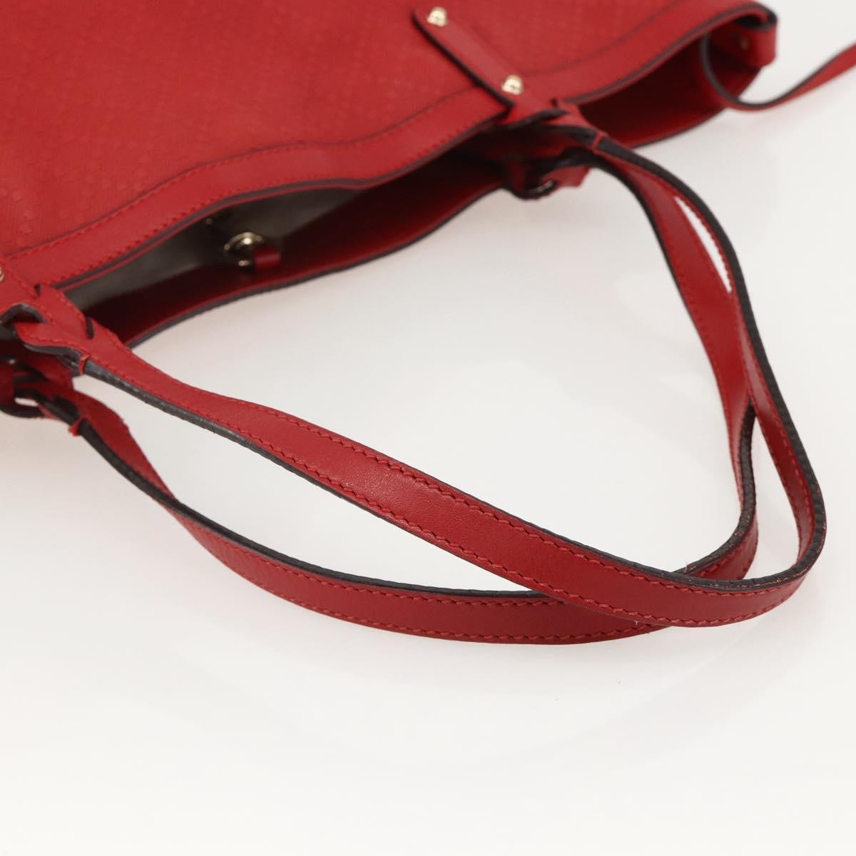 Gucci Craft Tote Diamante Leather Red Pvc Tote Bag Bag (Pre-Owned)