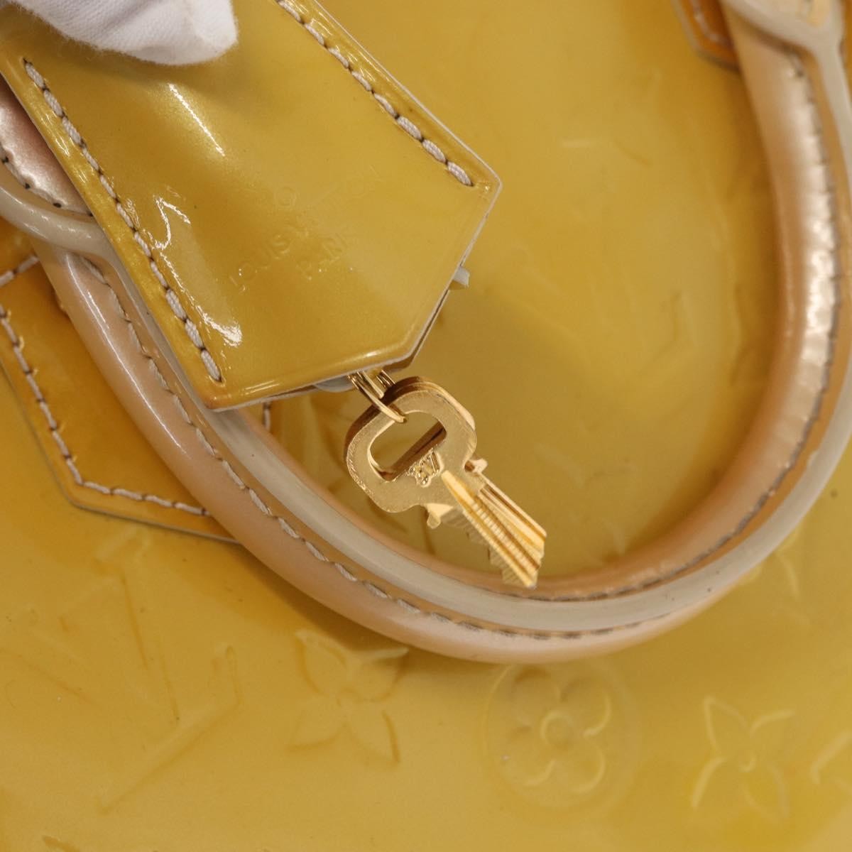 Louis Vuitton Alma Patent Leather Yellow Patent_Leather Handbag (Pre-Owned)