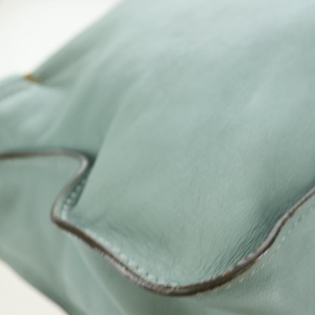 Chloe Marcie Top Handle Leather Green Leather Handbag (Pre-Owned)