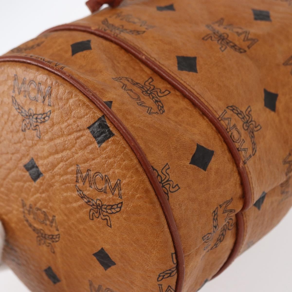 MCM Visetos Canvas And Leather Brown Canvas Shoulder Bag Bag (Pre-Owned)
