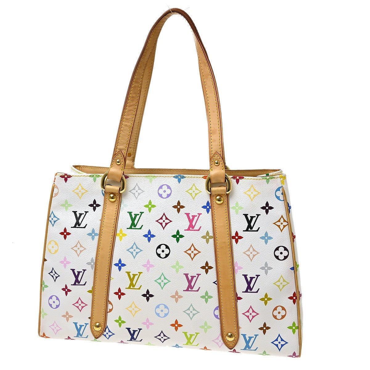 Louis Vuitton Aurelia Monogram Multicolor White Canvas Tote Bag Bag (Pre-Owned)