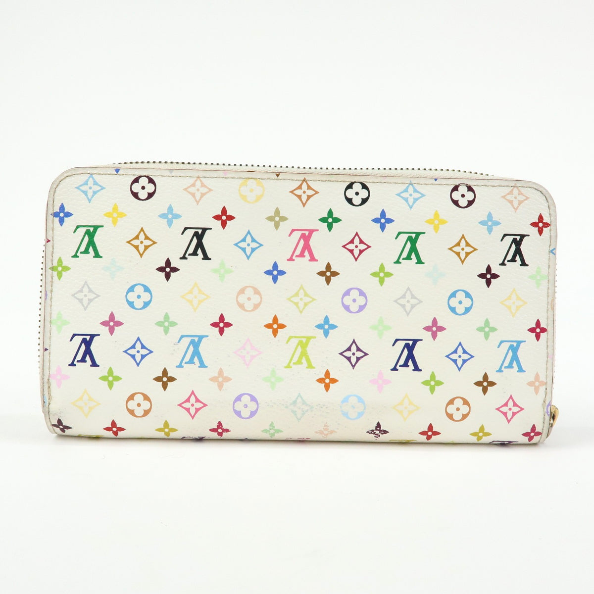 Louis Vuitton Zippy Monogram Multicolor White Canvas Wallets Accessory (Pre-Owned)