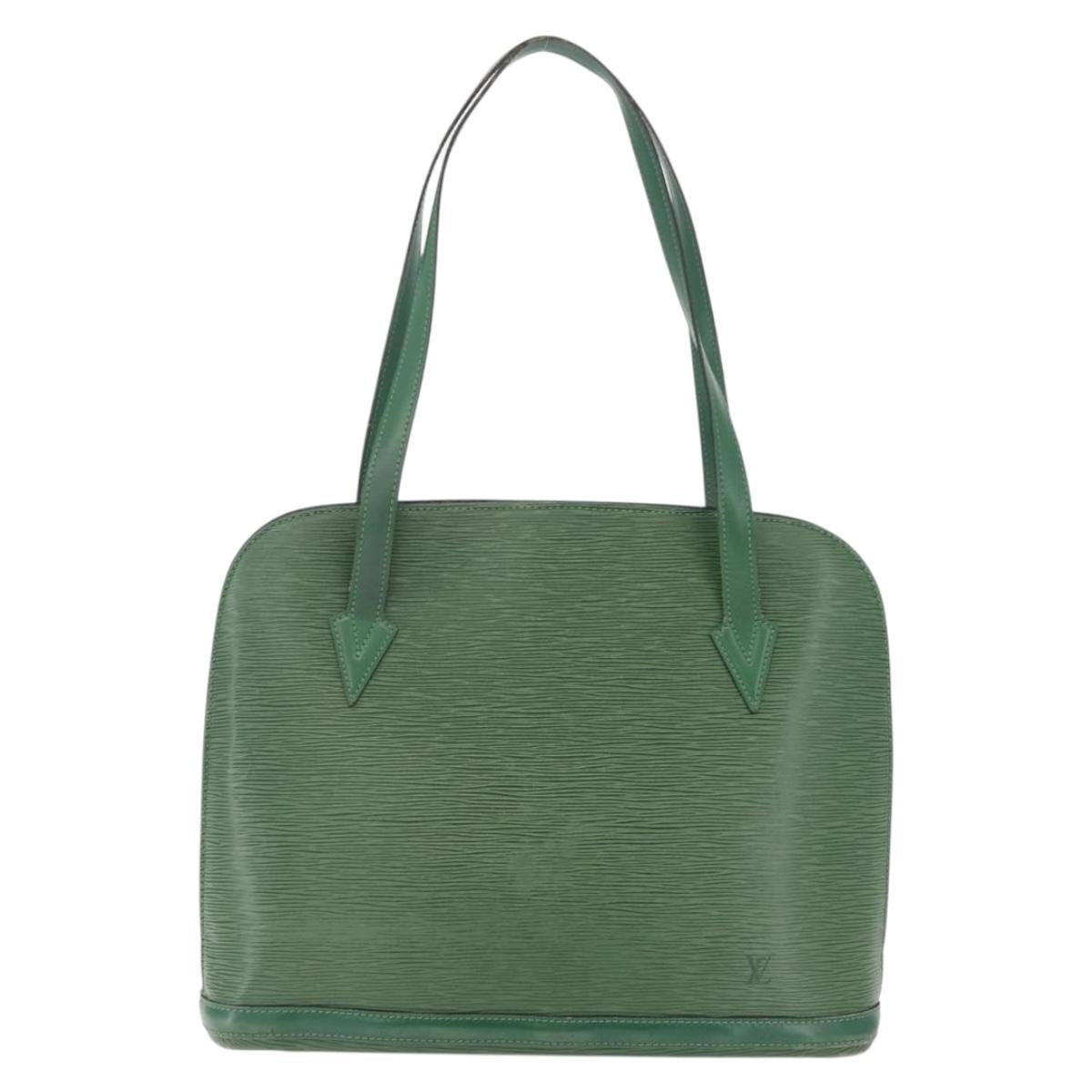 Louis Vuitton Lussac Epi Leather Green Leather Handbag (Pre-Owned)
