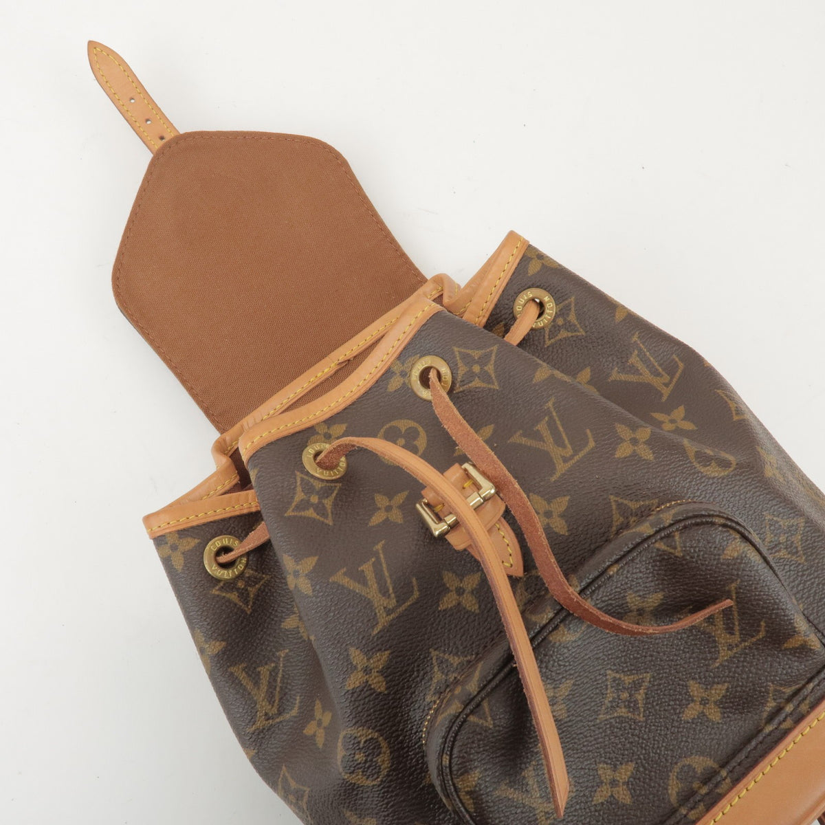 Louis Vuitton Vintage Montsouris Monogram Canvas Brown Canvas Backpack Bag (Pre-Owned)