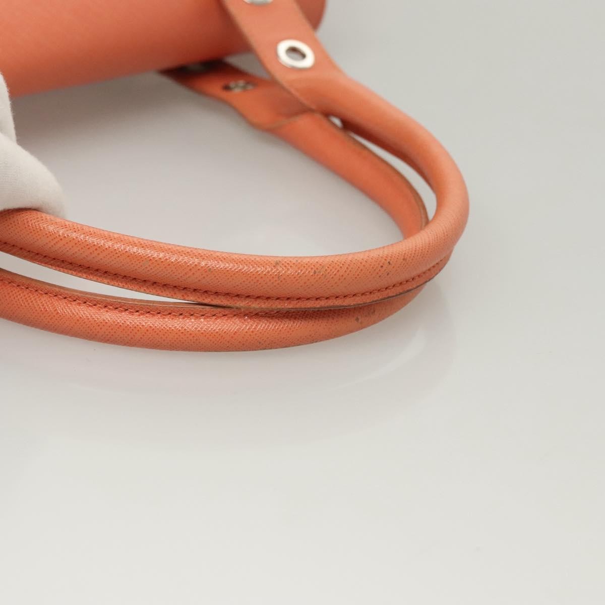Salvatore Ferragamo Gancini Leather Orange Leather Handbag (Pre-Owned)