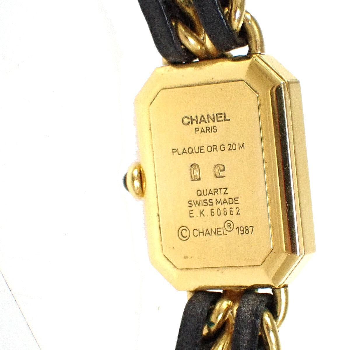 Chanel Premiere Rock Quartz Plated Metal And Leather Watch (Pre-Owned)