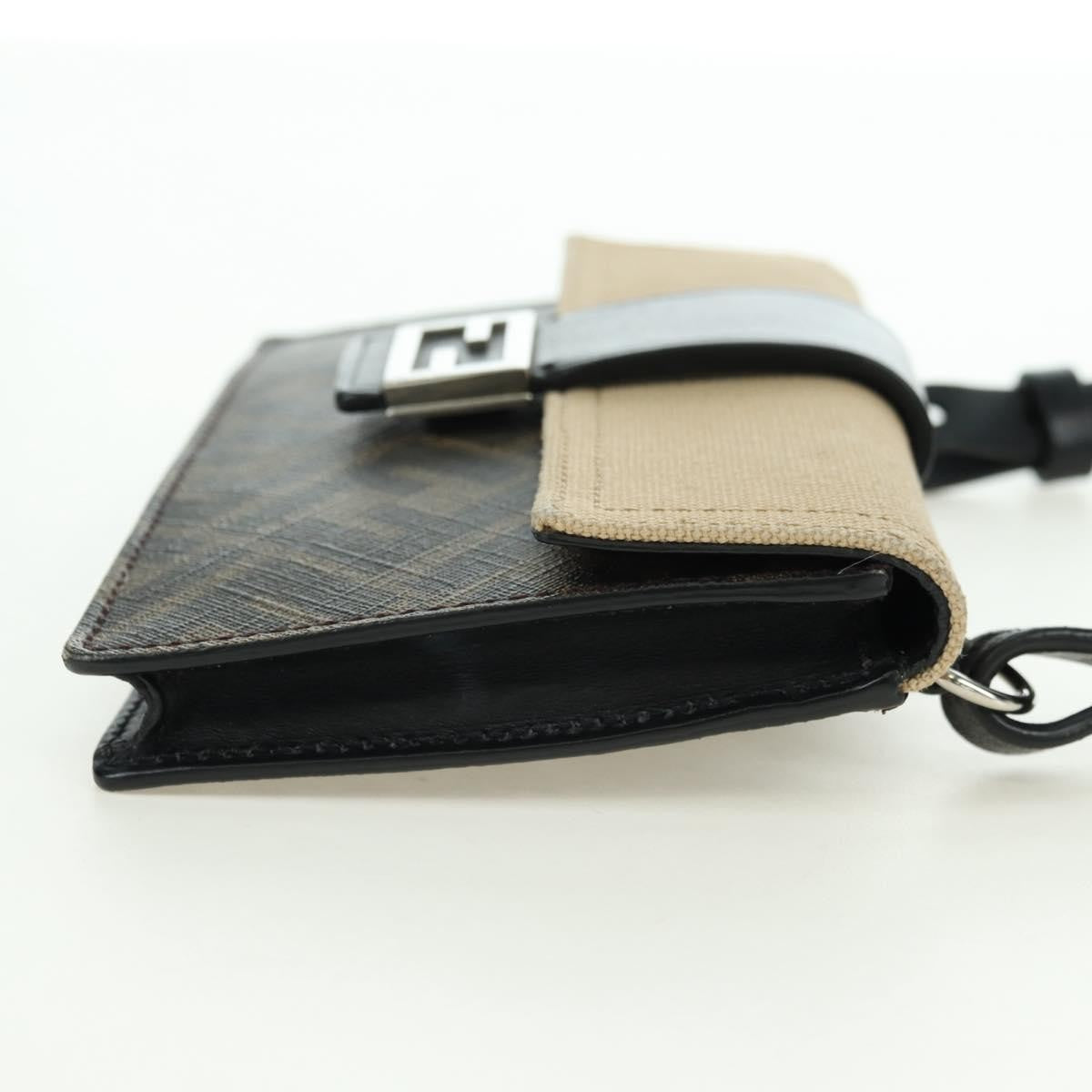 Fendi Baguette Zucca Canvas With Leather Brown Canvas Crossbody Bag Bag (Pre-Owned)