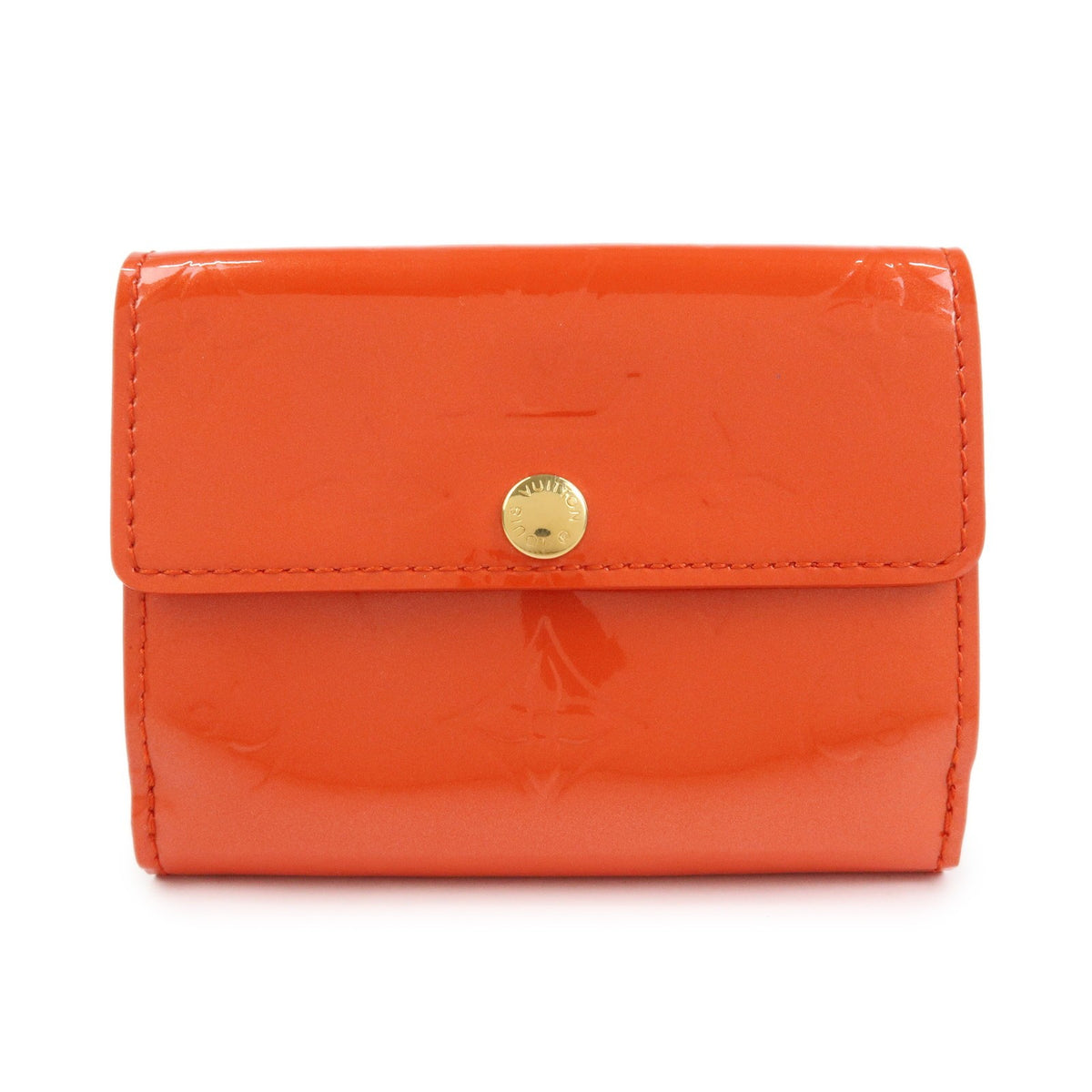 Louis Vuitton Ludlow Vernis Orange Leather Wallets Accessory (Pre-Owned)