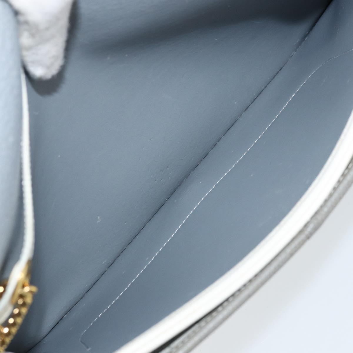 Christian Dior Vintage Honeycomb Zip Coated Canvas White Canvas Clutche & Pouche Bag (Pre-Owned)