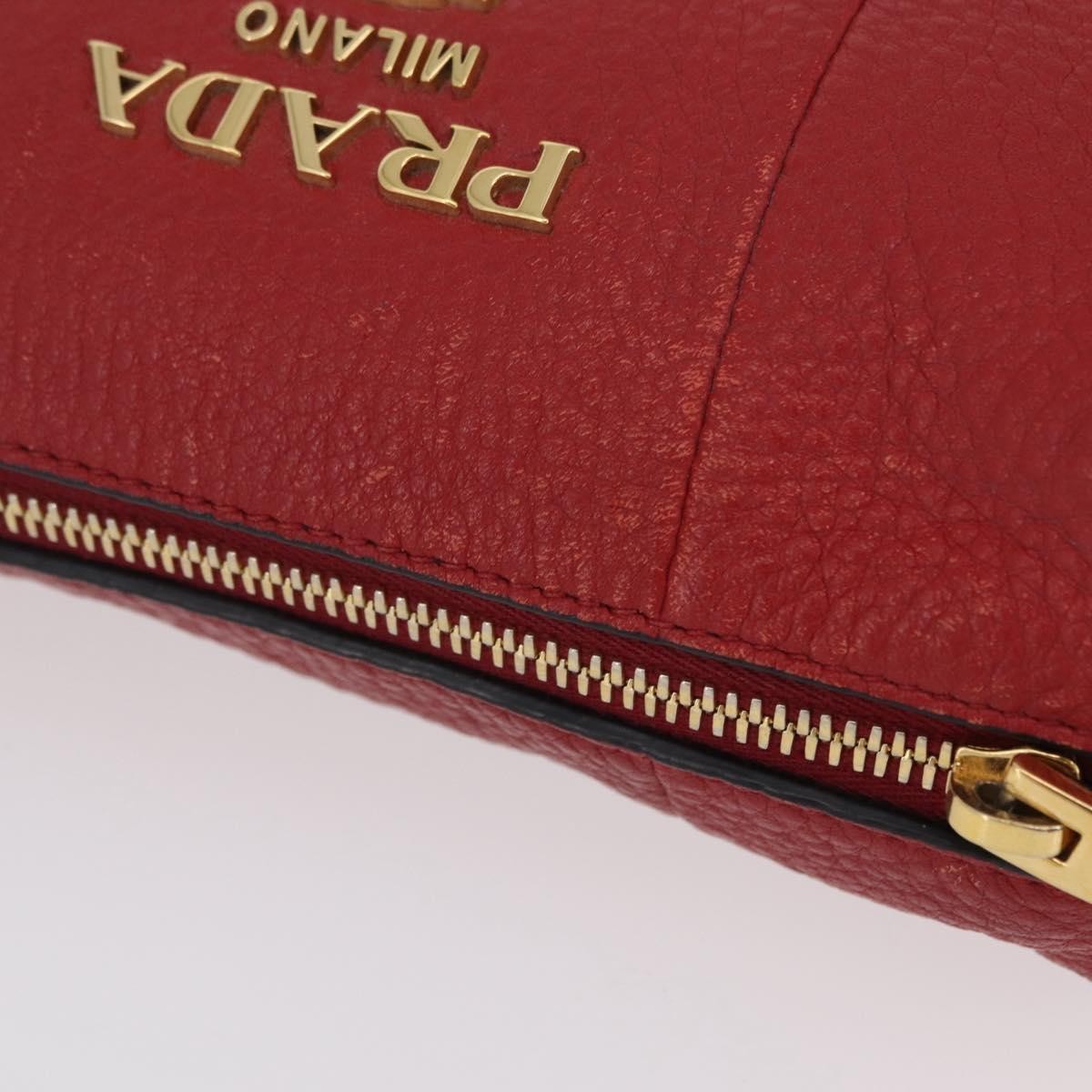 Prada Barrel Vitello Phenix Red Leather Crossbody Bag Bag (Pre-Owned)