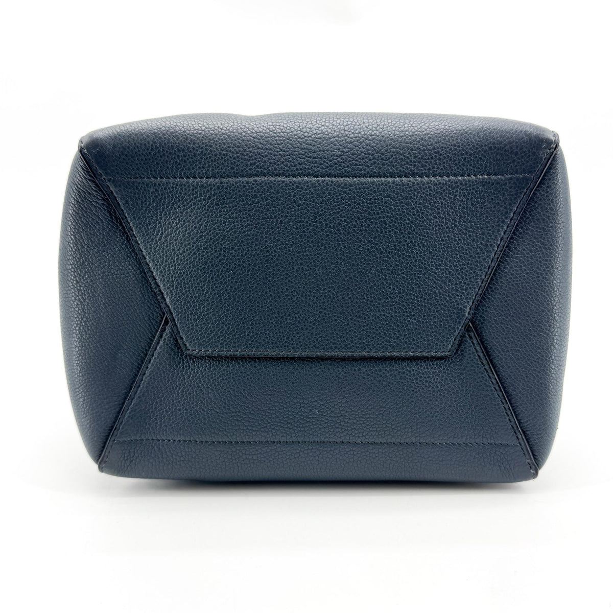 Celine Sangle Seau Calfskin Navy Leather Handbag (Pre-Owned)