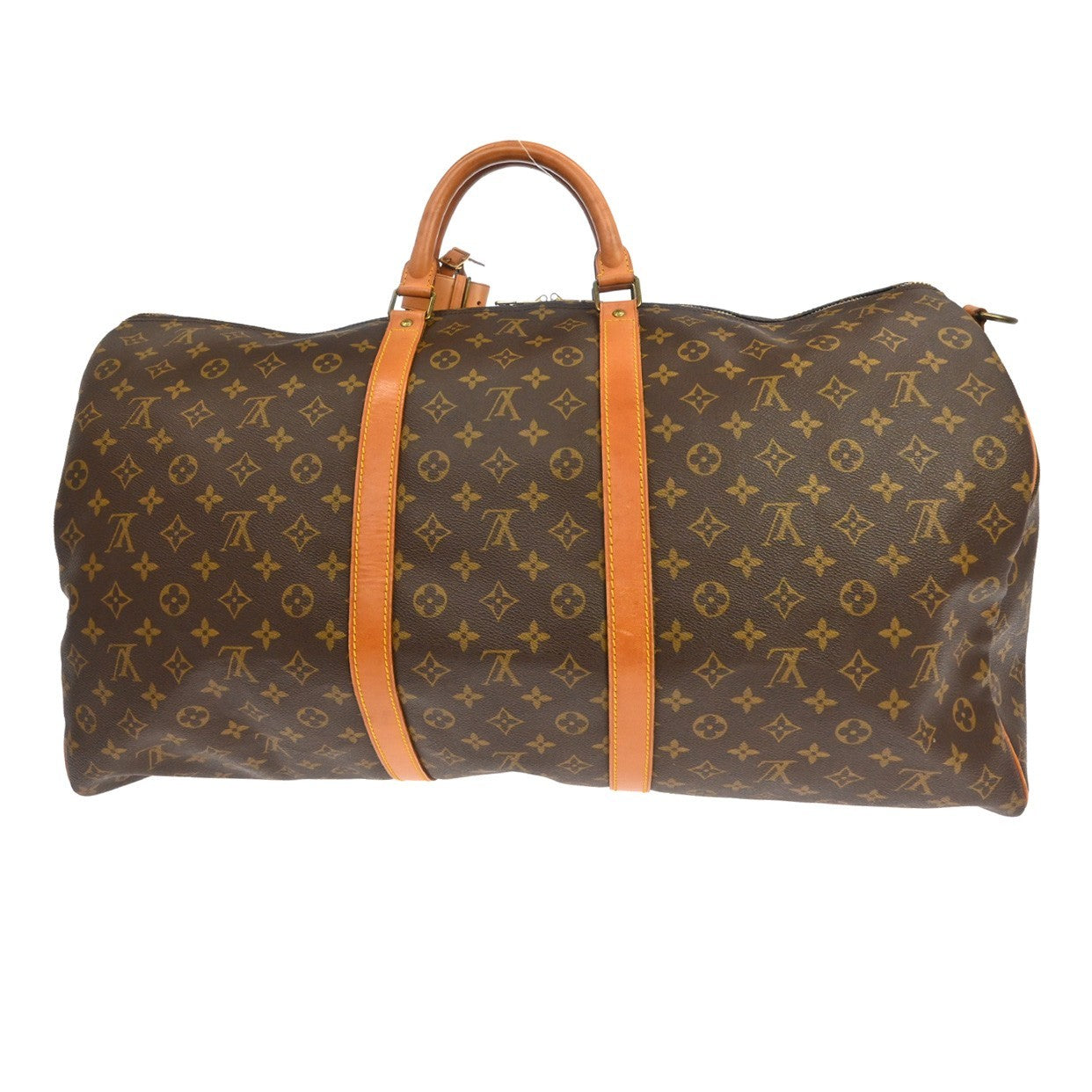 Louis Vuitton Keepall Bandoulière Monogram Brown Canvas Travel Bag Bag (Pre-Owned)