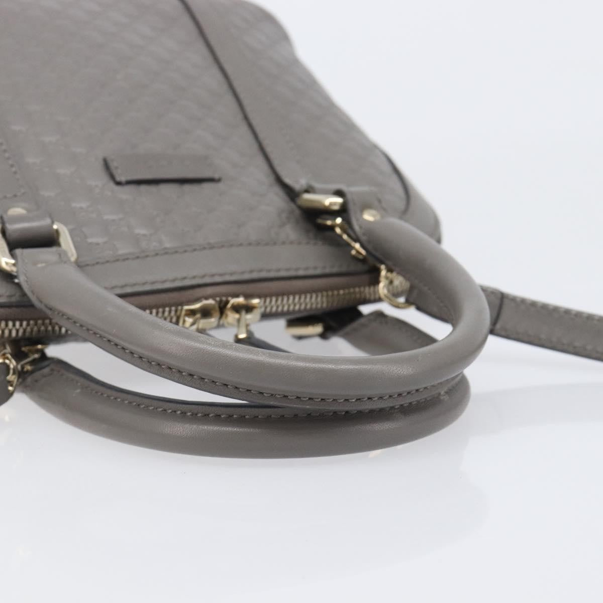 Gucci Convertible Dome Satchel Microguccissima Leather Gray Leather Handbag (Pre-Owned)