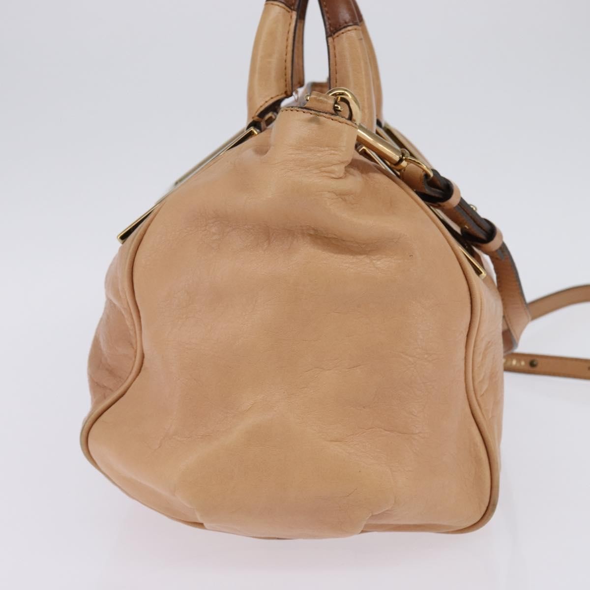 Chloe Ethel Leather Beige Leather Handbag (Pre-Owned)