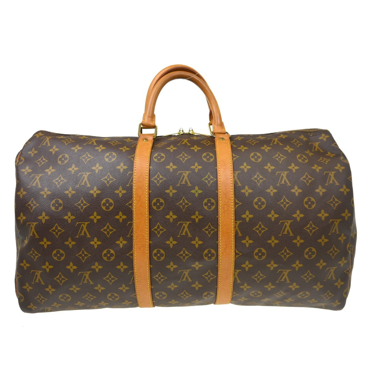 Louis Vuitton Keepall Monogram Brown Canvas Travel Bag Bag (Pre-Owned)