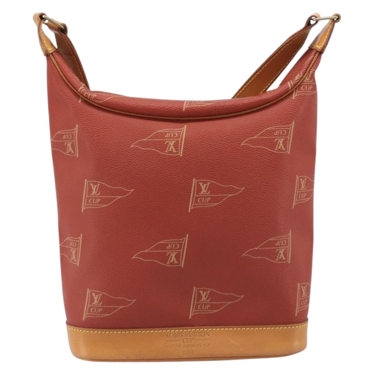 Louis Vuitton Cup Le Touquet Cup Canvas Red Canvas Shoulder Bag Bag (Pre-Owned)