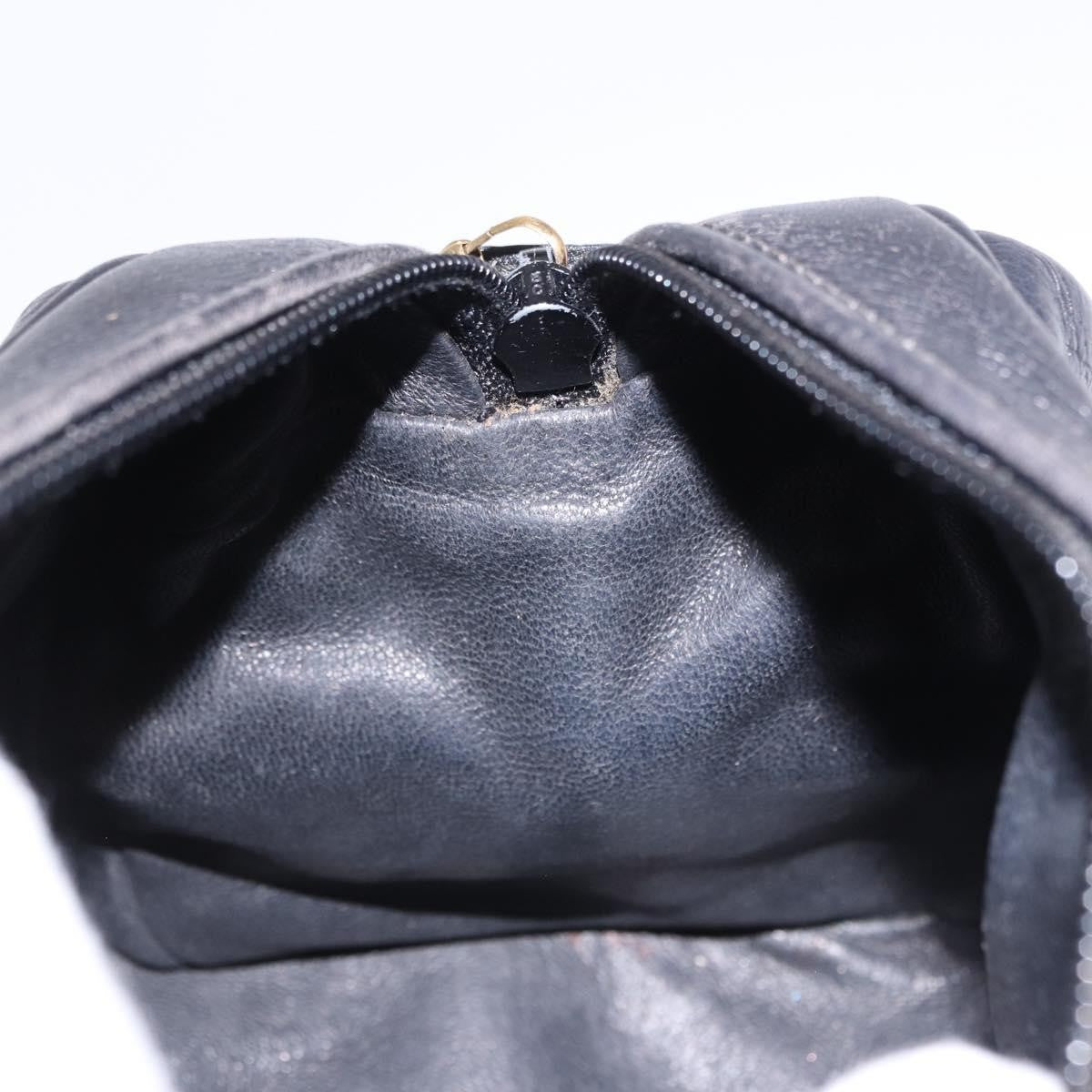 Gucci Shoulder Leather Black Leather Shoulder Bag Bag (Pre-Owned)