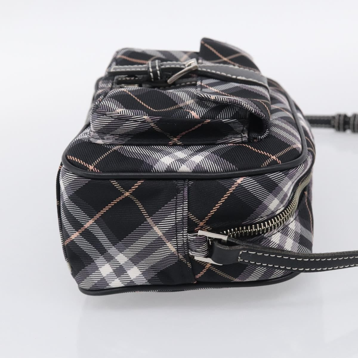 Burberry Nova Check Blue Label Nylon Black Nylon Shoulder Bag Bag (Pre-Owned)