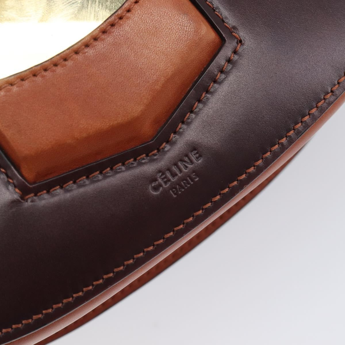Celine Trotteur Calfskin Brown Leather Crossbody Bag Bag (Pre-Owned)
