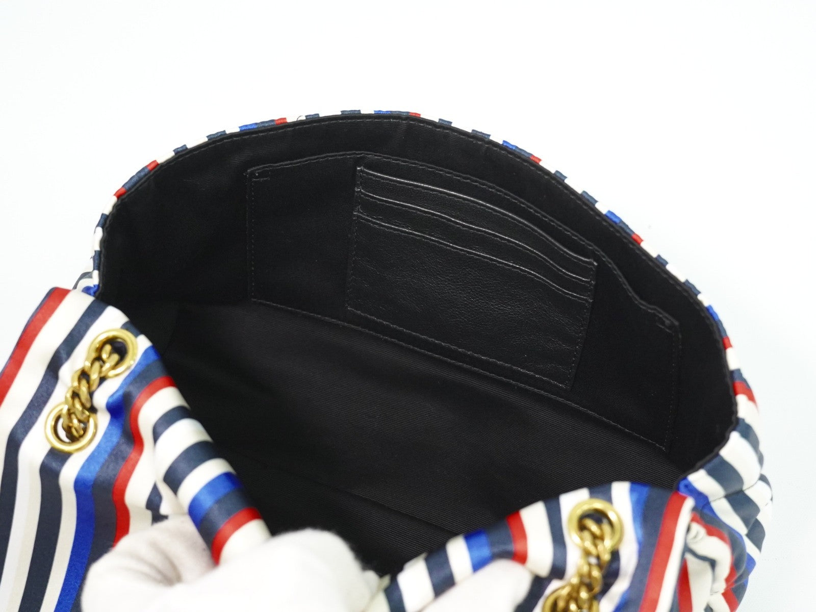 Saint Laurent Jamie Flap Quilted Printed Silk Multicolour Silk Shoulder Bag Bag (Pre-Owned)