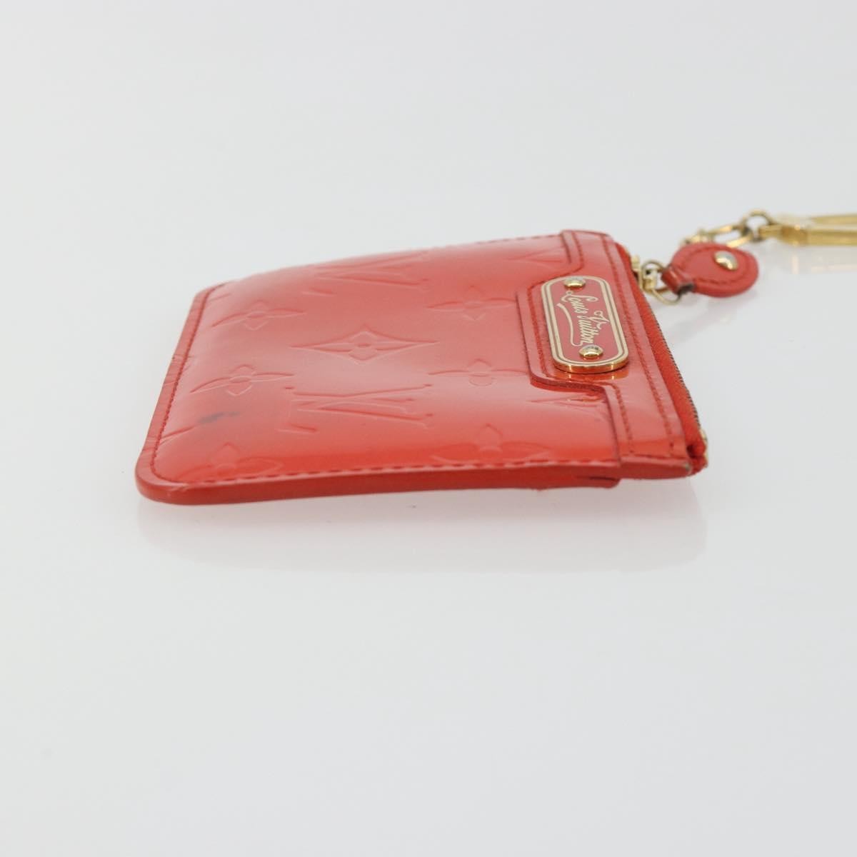 Louis Vuitton Pochette Clés Nm Monogram Vernis Patent Leather Orange Patent_Leather Wallets Accessory (Pre-Owned)