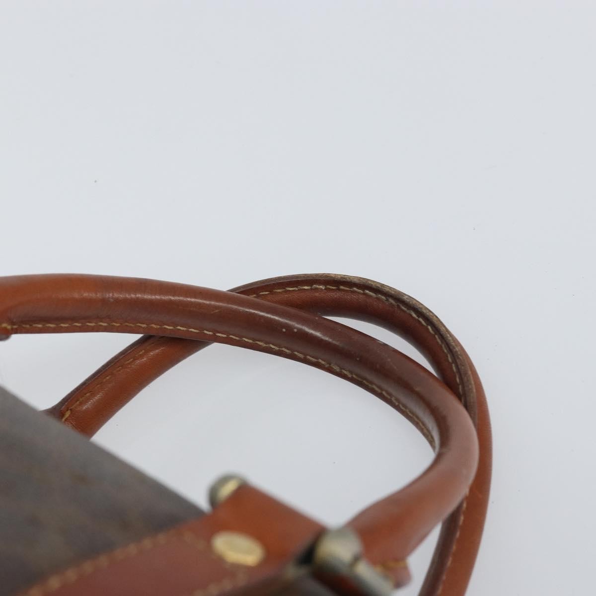 Celine Vintage Macadam Shopper Coated Canvas Brown Pvc Tote Bag Bag (Pre-Owned)