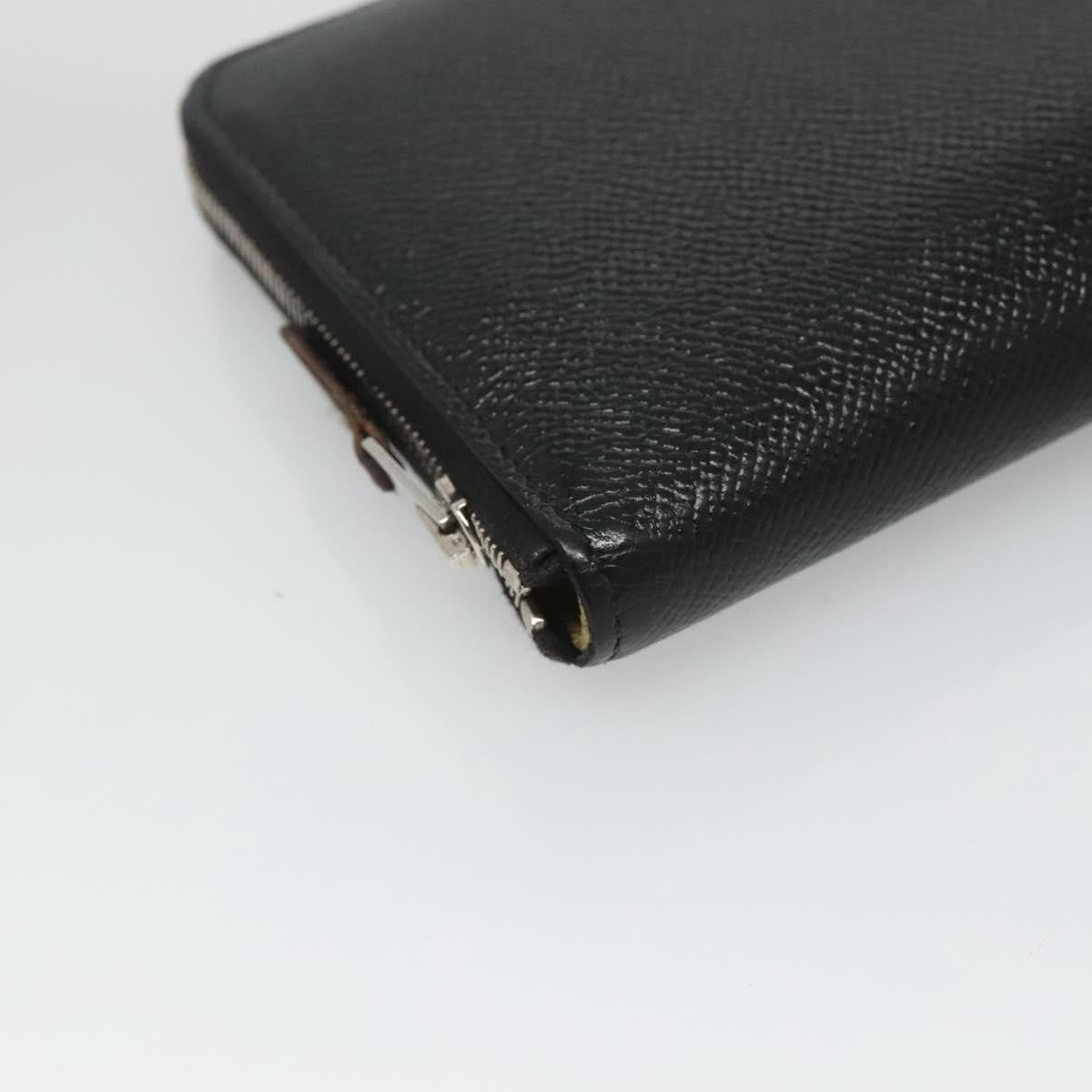 Hermes Azap Zip Around Silk'in Epsom Black Leather Wallets Accessory (Pre-Owned)