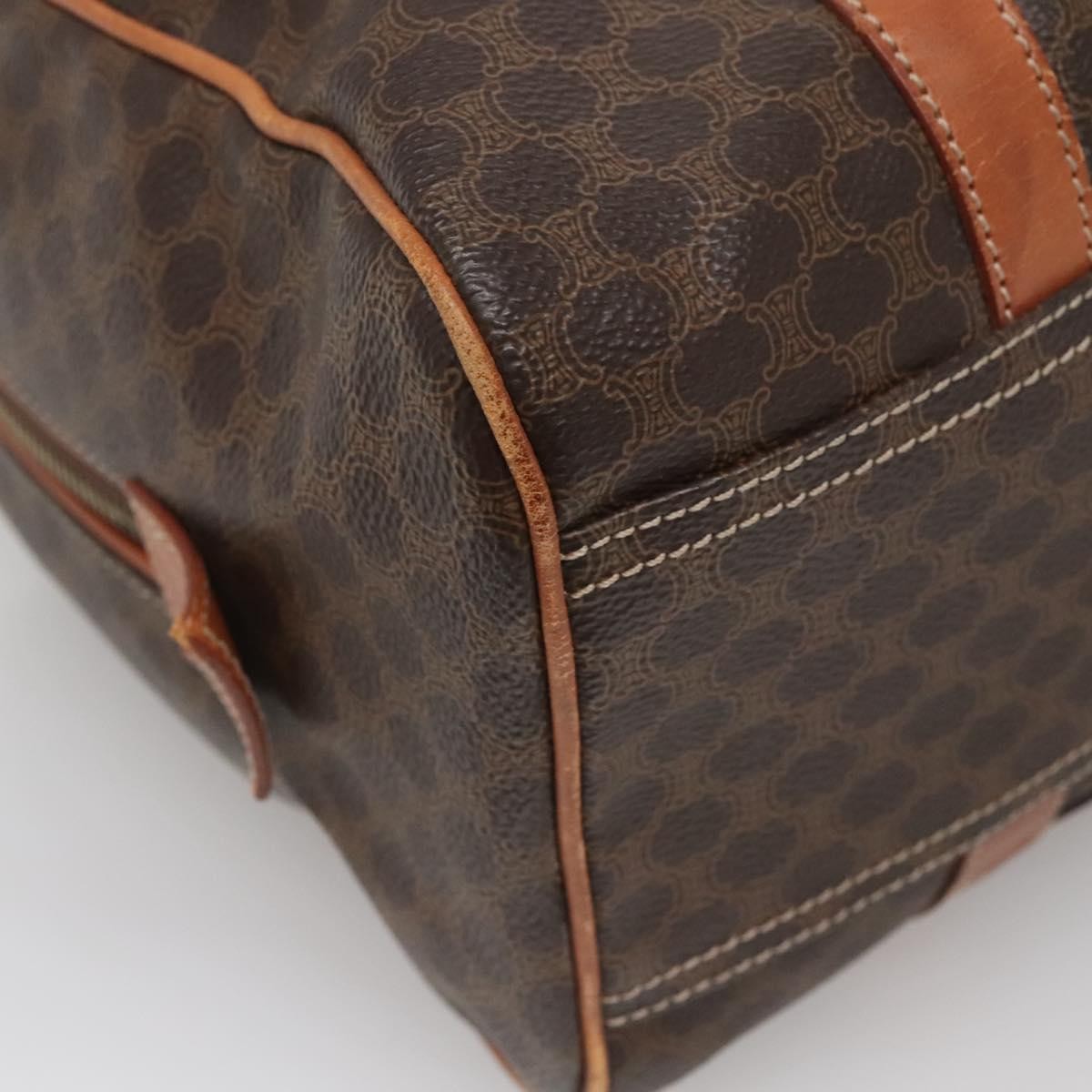 Celine Macadam Macadam With Leather Brown Canvas Bag (Pre-Owned)