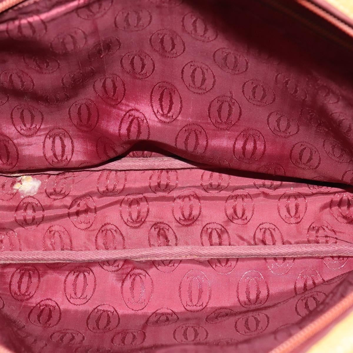 Cartier Tasseled Must De Cartier Leather Yellow Leather Shoulder Bag Bag (Pre-Owned)