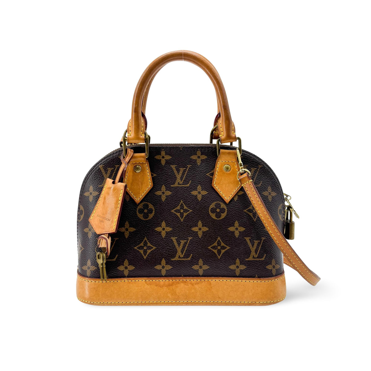 Louis Vuitton Alma Monogram Canvas Brown Canvas Handbag (Pre-Owned)