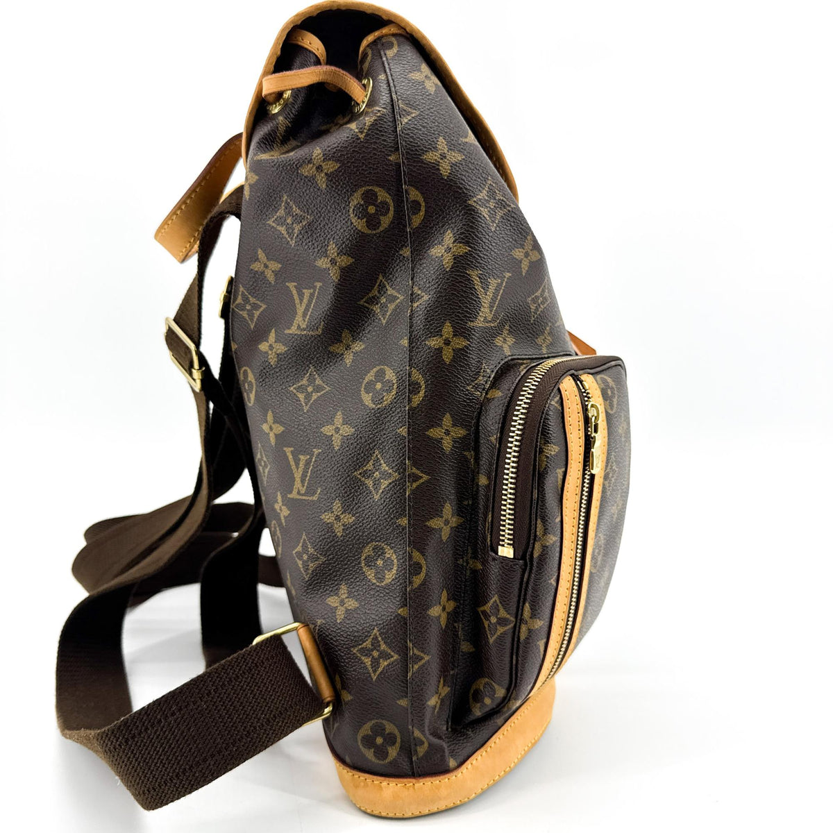 Louis Vuitton Bosphore Monogram Canvas Brown Canvas Backpack Bag (Pre-Owned)
