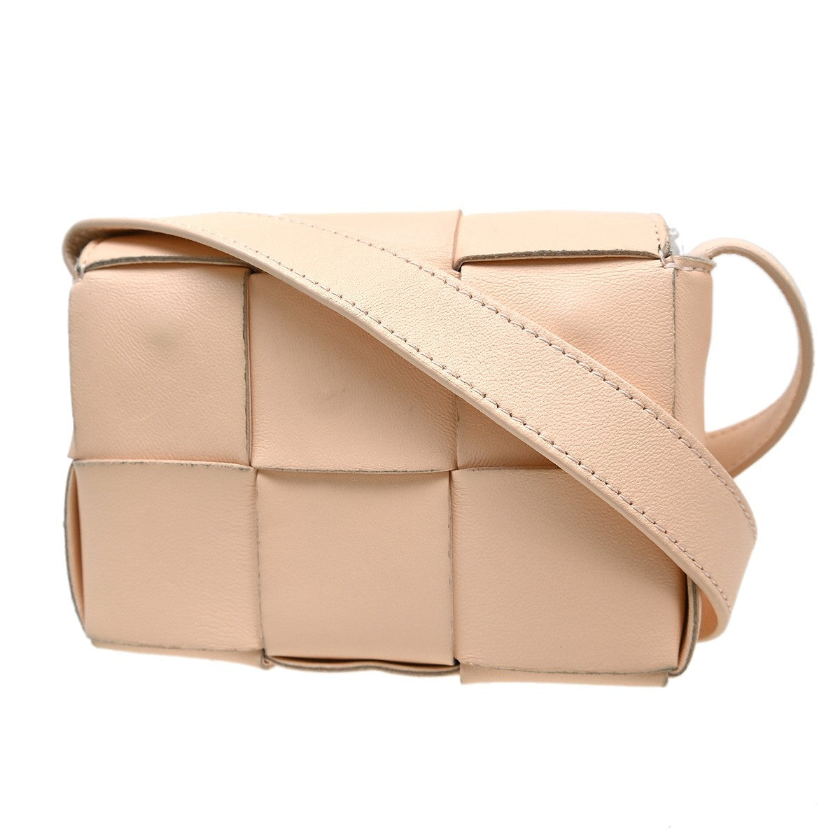 Bottega Veneta Candy Cassette Maxi Intrecciato Leather Pink Leather Crossbody Bag Bag (Pre-Owned)