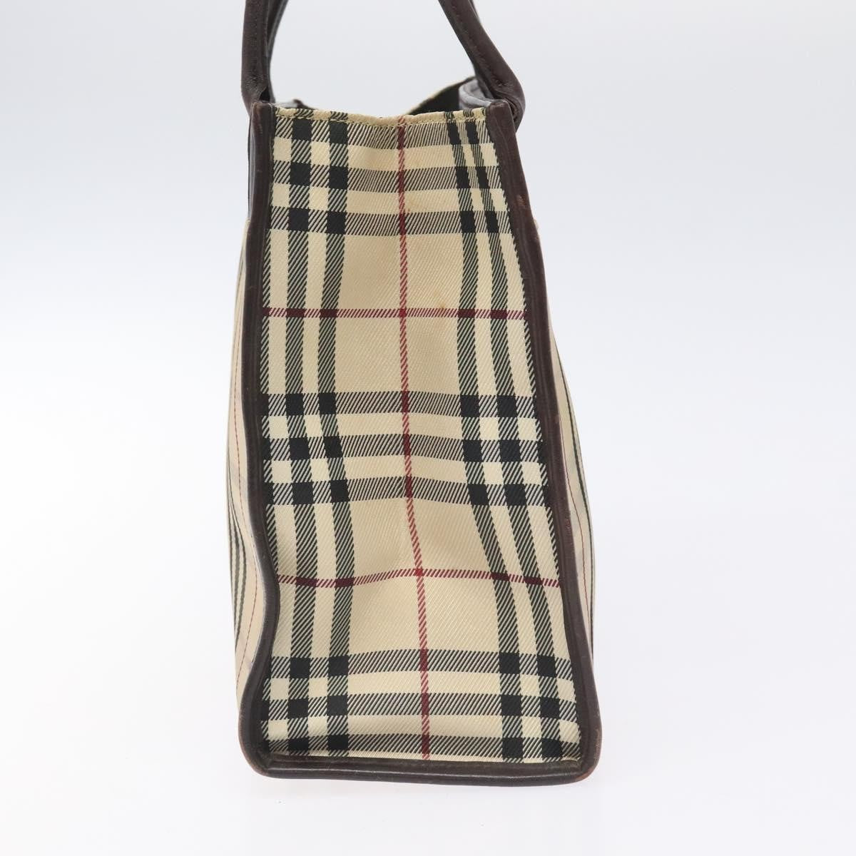 Burberry Nova Check Nylon Beige Nylon Handbag (Pre-Owned)