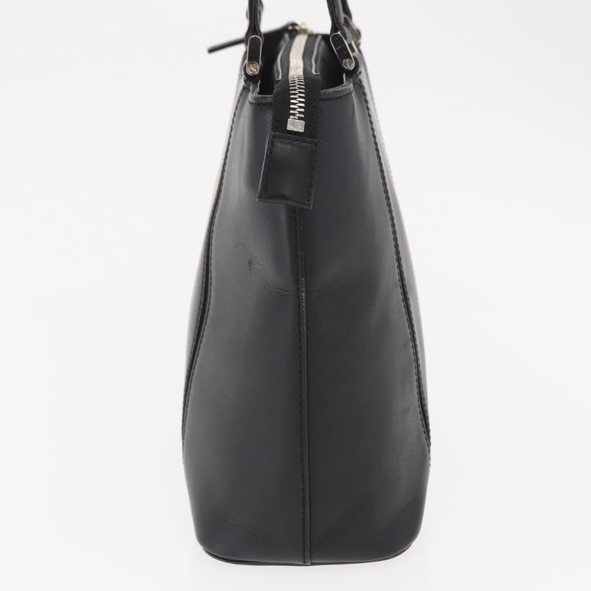 Burberry Vintage Leather Black Leather Handbag (Pre-Owned)
