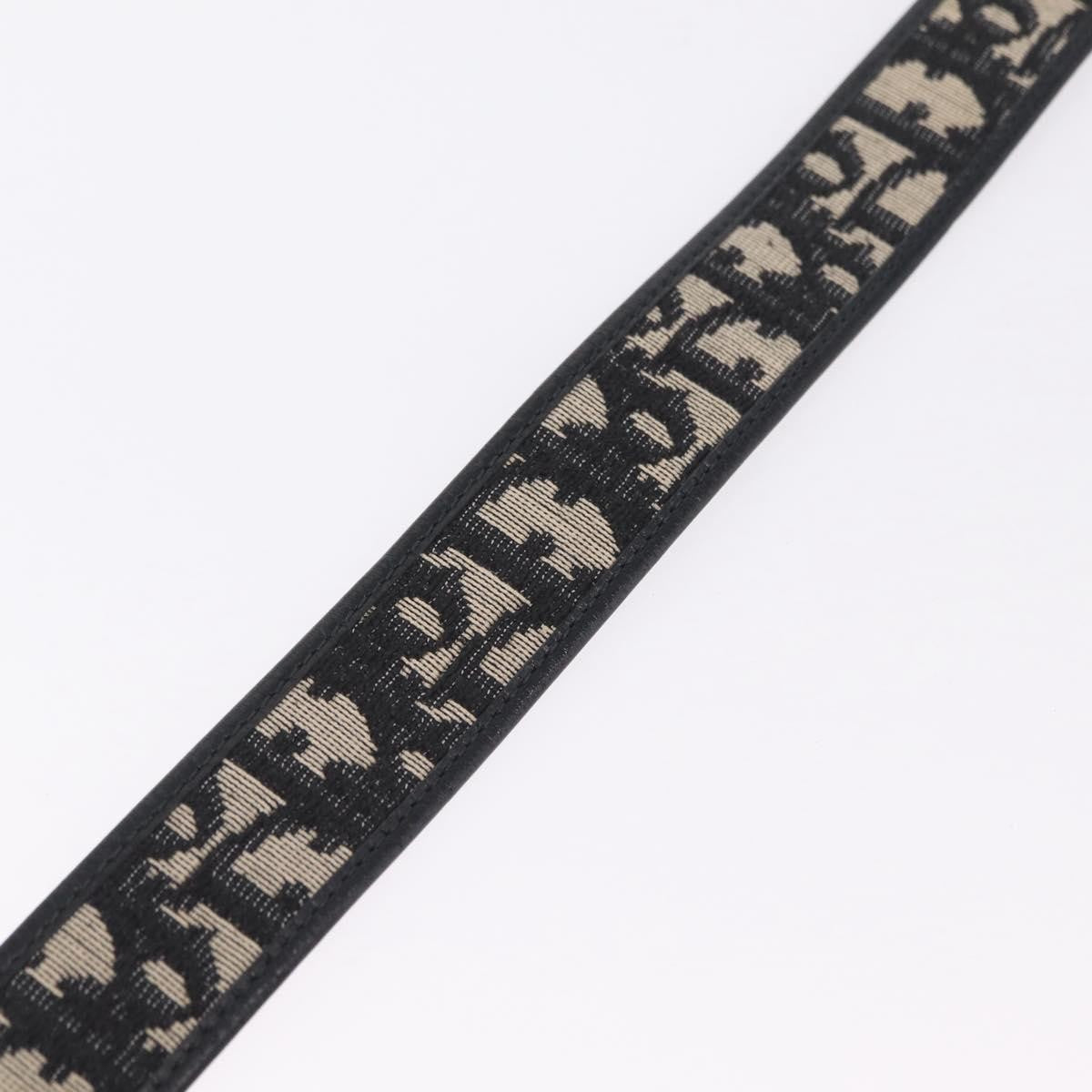 Christian Dior D Buckle Belt Canvas And Leather Navy Canvas Belts Accessory (Pre-Owned)