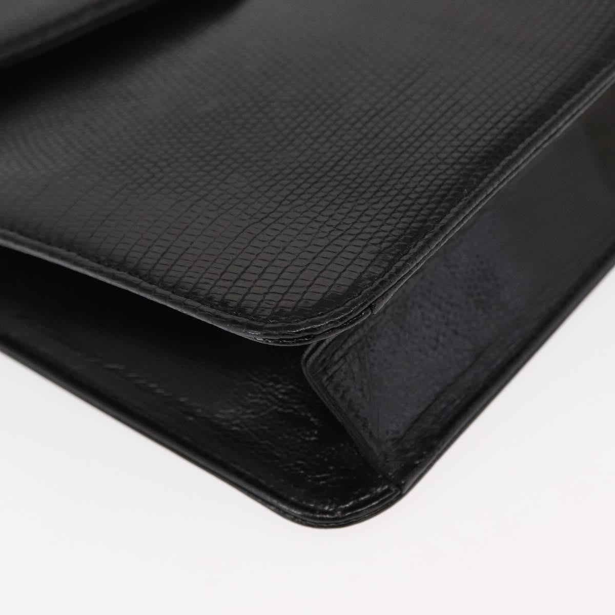 Saint Laurent Vintage Leather Black Leather Shoulder Bag Bag (Pre-Owned)