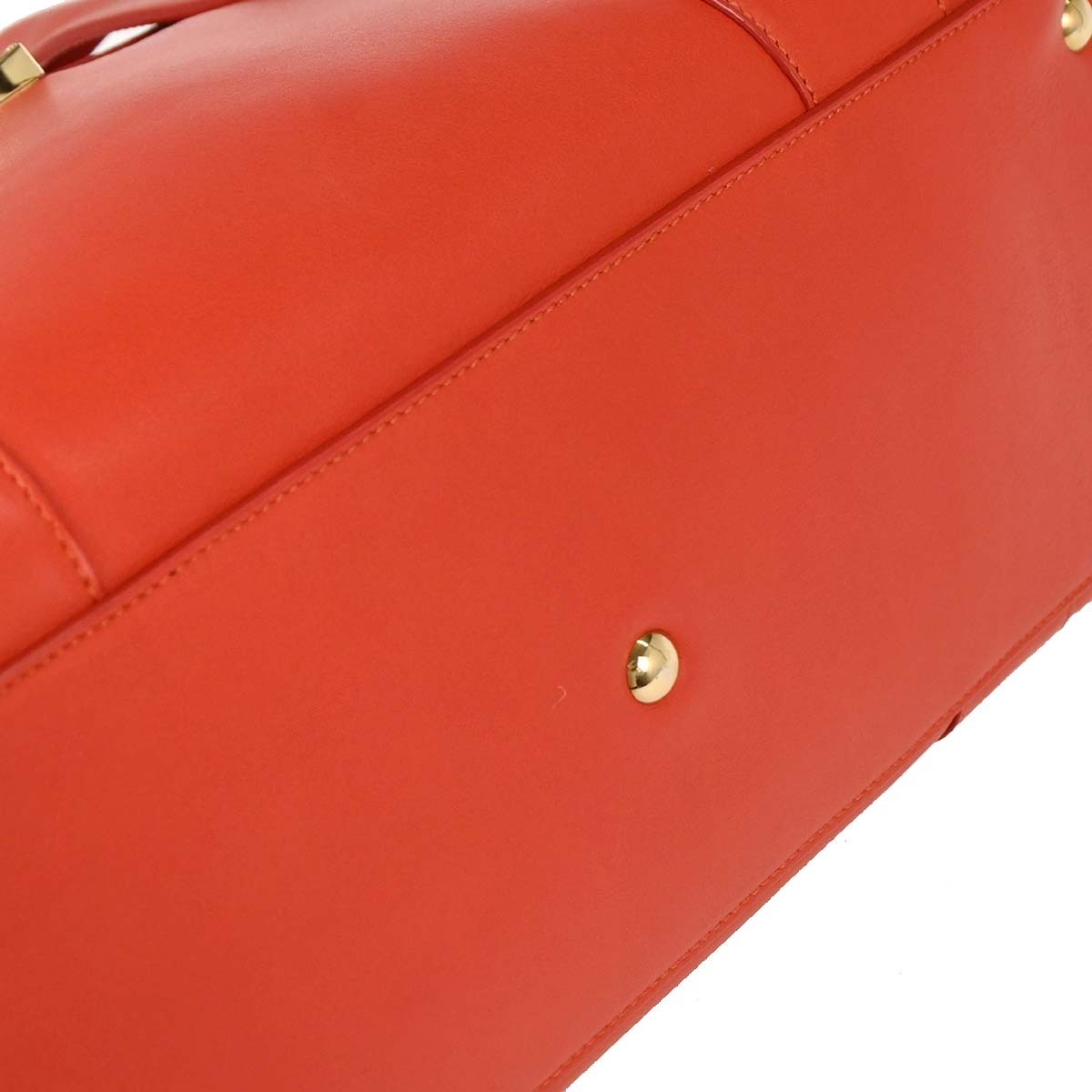 Salvatore Ferragamo Sookie Satchel Leather Red Leather Handbag (Pre-Owned)