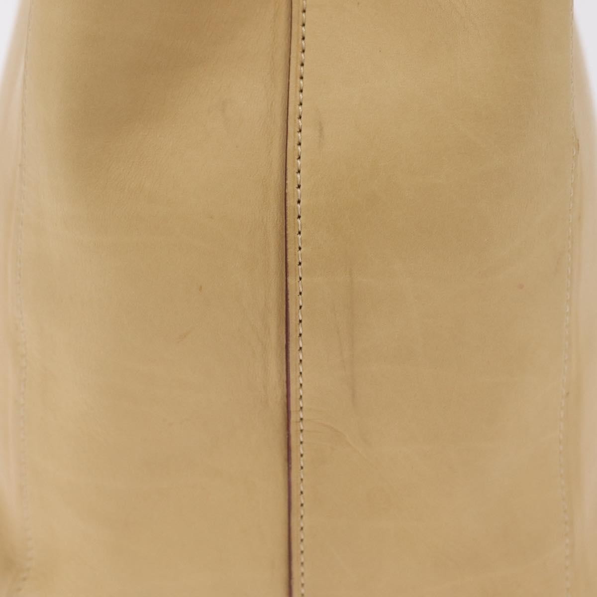 Loewe Papelle Leather Beige Leather Tote Bag Bag (Pre-Owned)
