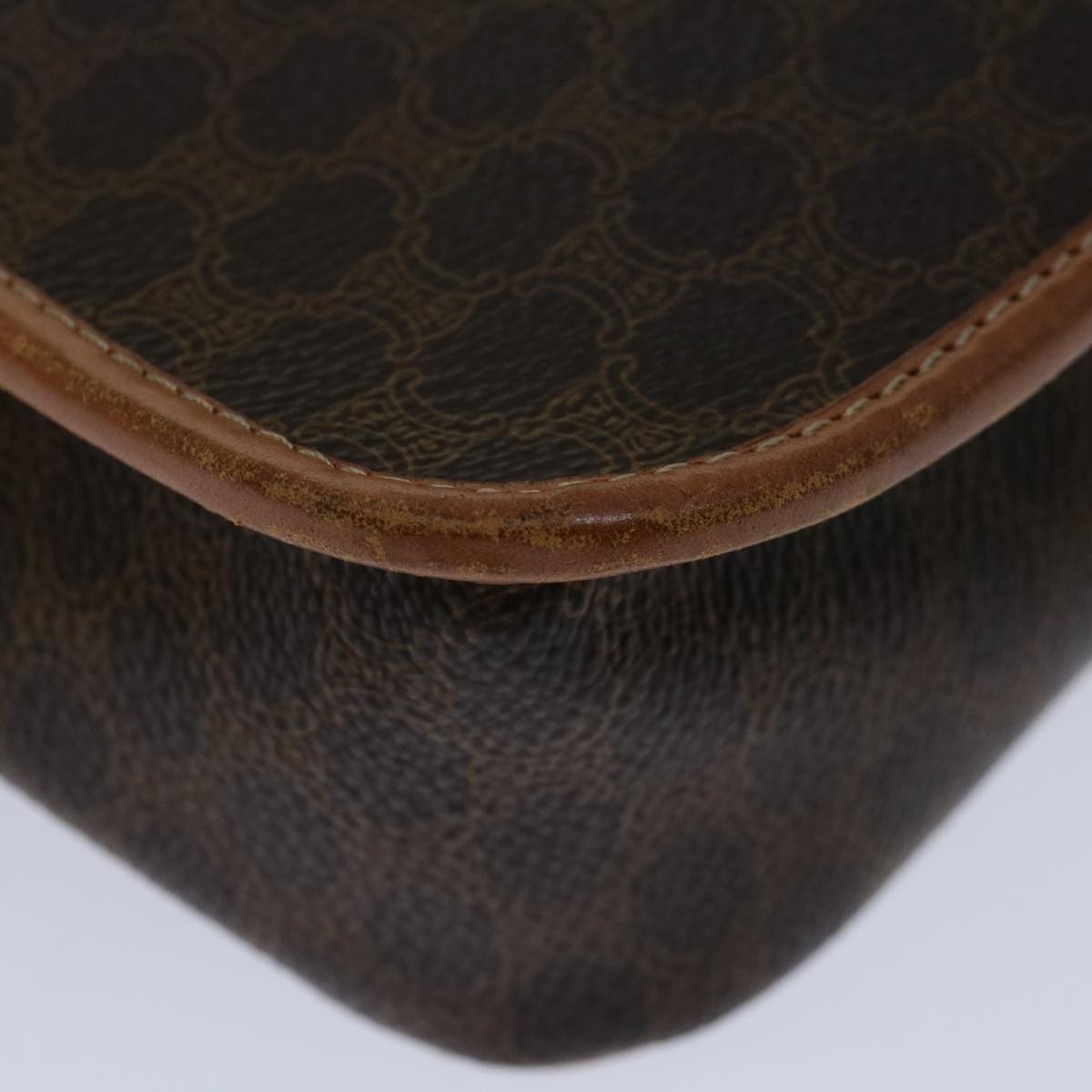 Celine Circle Logo Canvas Brown Pvc Shoulder Bag Bag (Pre-Owned)