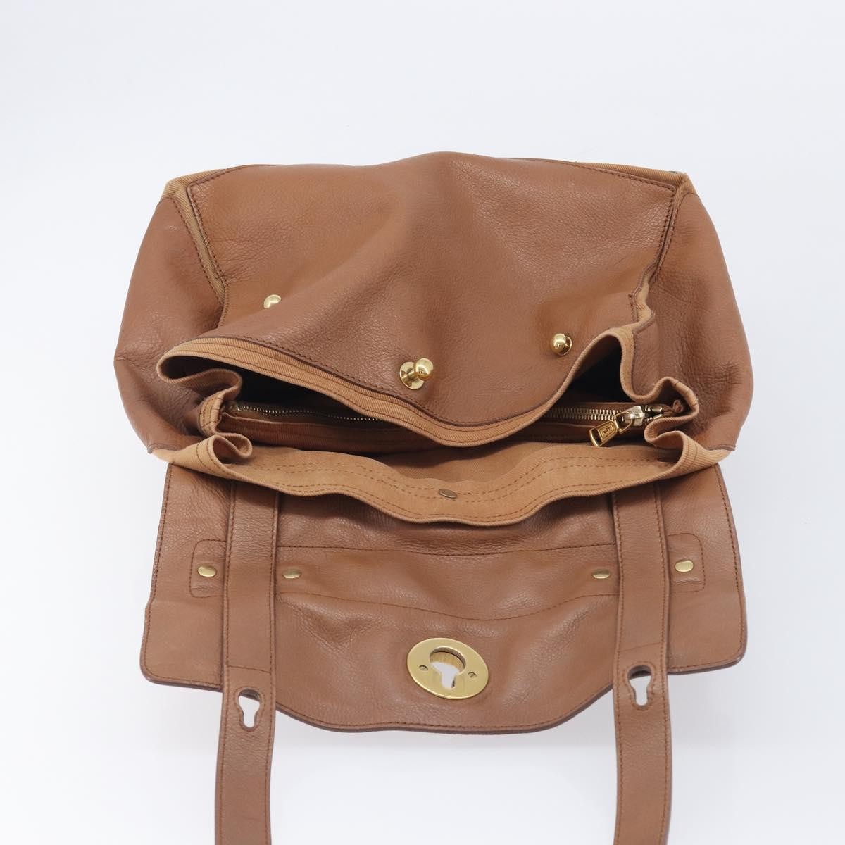 Saint Laurent Muse Two Leather Brown Leather Handbag (Pre-Owned)